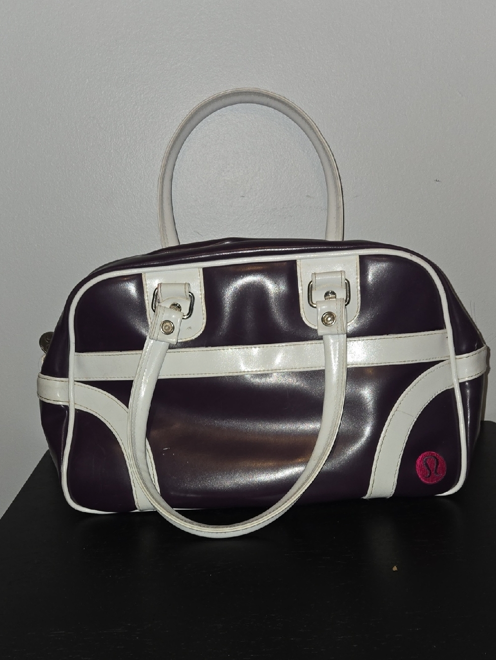 lululemon athletica Purple and White Satchel with Pink Logo